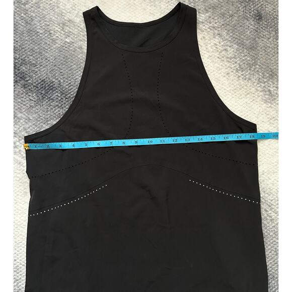 Lululemon Find Your Pace Women Tank Black Vented Reflective Top Medium 8 - 10 - Picture 9 of 11